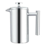 Caffettiera a pressione francese in acciaio inossidabile 304, teiera fatta a mano, 350ml, 800ml, 1000ml
