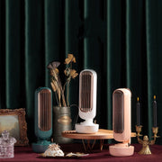Ventilatore a torre per umidificazione retrò Ventilatore senza foglie USB Raffreddamento ad acqua Umidificazione a spruzzo Ventola di raffreddamento da tavolo