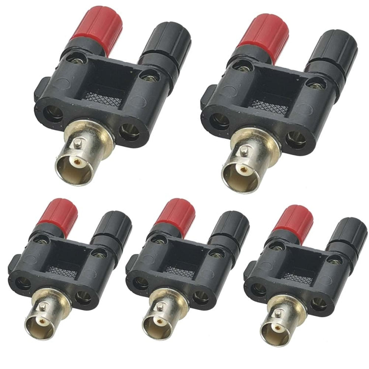 Connettore coassiale adattatore RF Jack femmina BNC da 5 pezzi a connettore coassiale Jack femmina a doppia banana, BNC Female to Dual Banana Female