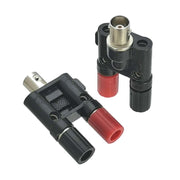 Connettore coassiale adattatore RF Jack femmina BNC da 5 pezzi a connettore coassiale Jack femmina a doppia banana, BNC Female to Dual Banana Female
