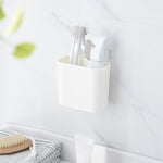 Portaoggetti da bagno da 3 pezzi con ventosa a parete, scatola portaoggetti per punch, portalavabo per spazzolino e dentifricio