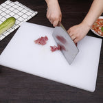 Tagliere antiscivolo per frutta quadrato multifunzionale su entrambi i lati in PE, 27x35x1cm, 27x35x2cm, 27x35x2.5cm, 27x35x3.5cm