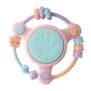 Giocattolo a sonagli puzzle multifunzione per la prima educazione del tamburo musicale per bambini