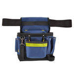 Borsa da cintura per attrezzi hardware multitasca regolabile per manutenzione da elettricista Borsa portaoggetti multifunzione, Black, Blue
