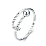 Anello in argento sterling S925 Anello aperto placcato platino, SCR520