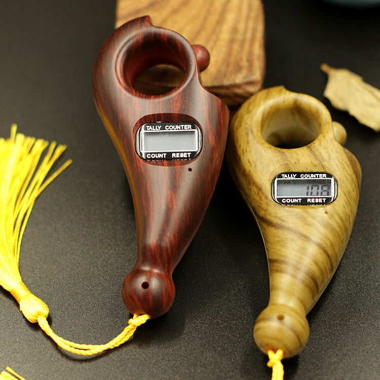 Perline buddiste che cantano il contatore elettronico con display digitale a induzione automatica rotolante, Rolling Induction-Mahogany, Rolling Induction-Sandalwood