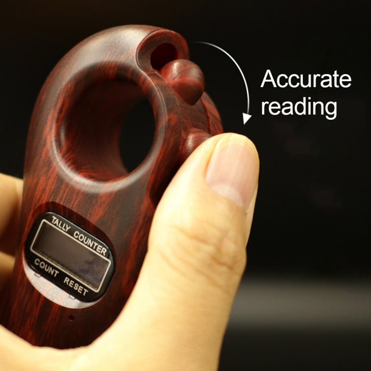 Perline buddiste che cantano il contatore elettronico con display digitale a induzione automatica rotolante, Rolling Induction-Mahogany, Rolling Induction-Sandalwood