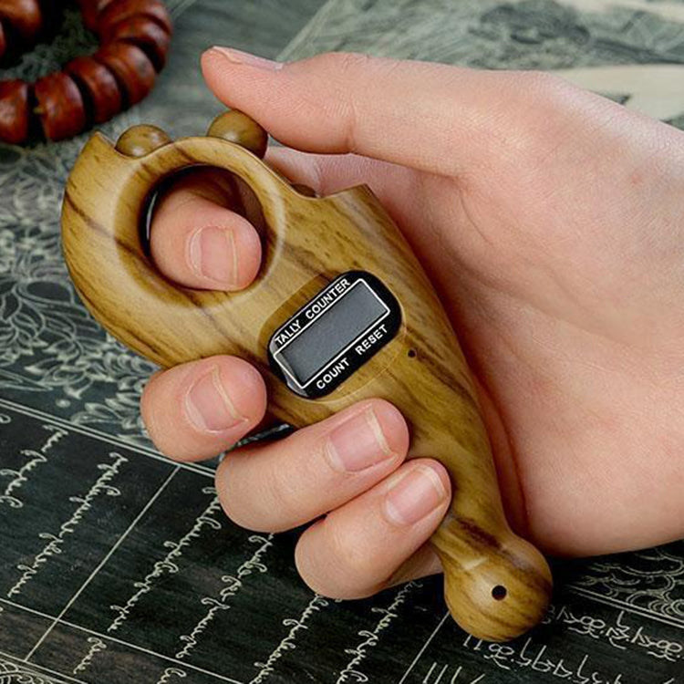 Perline buddiste che cantano il contatore elettronico con display digitale a induzione automatica rotolante, Rolling Induction-Mahogany, Rolling Induction-Sandalwood