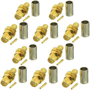 Connettore a crimpare per RG58 / LMR195 / RG142 / RG400, 10pcs SMA Male, 10pcs SMA Female, 10pcs RP SMA Male, 10pcs RP SMA Female