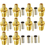 Connettore a crimpare per RG58 / LMR195 / RG142 / RG400, 10pcs SMA Male, 10pcs SMA Female, 10pcs RP SMA Male, 10pcs RP SMA Female