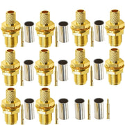 Connettore a crimpare per RG58 / LMR195 / RG142 / RG400, 10pcs SMA Male, 10pcs SMA Female, 10pcs RP SMA Male, 10pcs RP SMA Female
