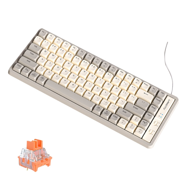 Tastiera meccanica cablata LANGTU GK85 85 tasti con albero dorato.Lunghezza del cavo: 1,5 m, GK85 Glowing Version (Beige Knight), GK85 Glowing Version (Matcha Green), GK85 No Light Version (Gray), GK85 No Light Version (White)