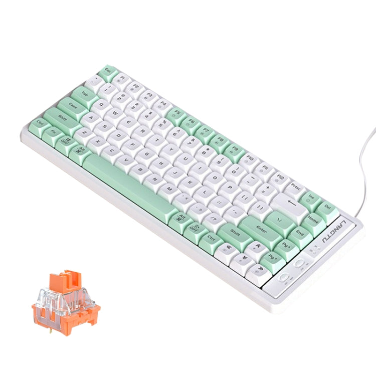 Tastiera meccanica cablata LANGTU GK85 85 tasti con albero dorato.Lunghezza del cavo: 1,5 m, GK85 Glowing Version (Beige Knight), GK85 Glowing Version (Matcha Green), GK85 No Light Version (Gray), GK85 No Light Version (White)