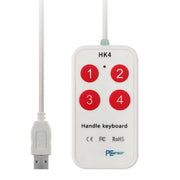 HK-4 Tastierino USB per acquisizione ultrasuoni medici a 4 tasti personalizzati per copia e incolla rapidi, lunghezza cavo: 2 m, With Anti-skid Stand, Without Anti-skid Stand
