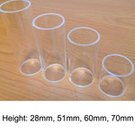 Blocco scorrevole folk per tubo scorrevole per chitarra in acrilico da 5 pezzi, 28mm(Transparent), 51mm(Transparent), 60mm(Transparent), 70mm(Transparent)