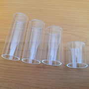 Blocco scorrevole folk per tubo scorrevole per chitarra in acrilico da 5 pezzi, 28mm(Transparent), 51mm(Transparent), 60mm(Transparent), 70mm(Transparent)