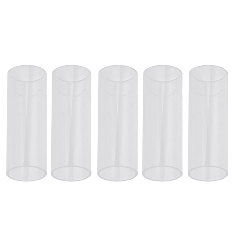 Blocco scorrevole folk per tubo scorrevole per chitarra in acrilico da 5 pezzi, 28mm(Transparent), 51mm(Transparent), 60mm(Transparent), 70mm(Transparent)