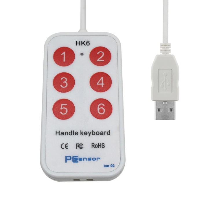 6 tasti Tasti di scelta rapida PS personalizzati Acquisizione ultrasuoni medici Tastiera USB, lunghezza cavo: 2 m, HK-6, HK-6 Android Version