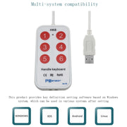 6 tasti Tasti di scelta rapida PS personalizzati Acquisizione ultrasuoni medici Tastiera USB, lunghezza cavo: 2 m, HK-6, HK-6 Android Version