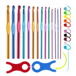 Materiale per utensili per maglieria fai-da-te fatto a mano all'uncinetto a testa singola in allumina colorata, 14 PCS/Set, 28 PCS/Set, 36 PCS/Set, 26 PCS/Set, 35 PCS/Set, 59 PCS/Set, 34 PCS/Set, 27 PCS/Set, 30 PCS/Set, 33 PCS/Set, 119 PCS/Set