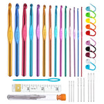 Materiale per utensili per maglieria fai-da-te fatto a mano all'uncinetto a testa singola in allumina colorata, 14 PCS/Set, 28 PCS/Set, 36 PCS/Set, 26 PCS/Set, 35 PCS/Set, 59 PCS/Set, 34 PCS/Set, 27 PCS/Set, 30 PCS/Set, 33 PCS/Set, 119 PCS/Set