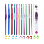 Materiale per utensili per maglieria fai-da-te fatto a mano all'uncinetto a testa singola in allumina colorata, 14 PCS/Set, 28 PCS/Set, 36 PCS/Set, 26 PCS/Set, 35 PCS/Set, 59 PCS/Set, 34 PCS/Set, 27 PCS/Set, 30 PCS/Set, 33 PCS/Set, 119 PCS/Set