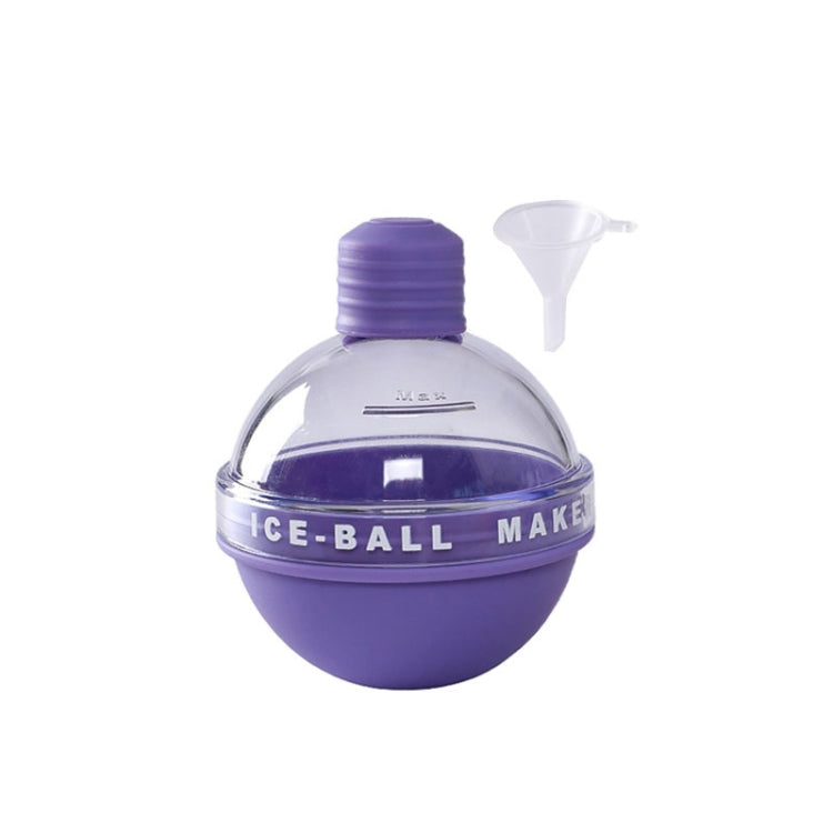 Stampo in silicone per cubetti di ghiaccio, sfera di ghiaccio, bulbo di whisky, 2 pezzi, con imbuto, With Funnel+Sky Blue, With Funnel+Lavender Purple, With Funnel+Cherry Blossom Pink, With Funnel+Banana Yellow