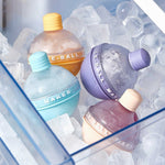 Stampo in silicone per cubetti di ghiaccio, sfera di ghiaccio, bulbo di whisky, 2 pezzi, con imbuto, With Funnel+Sky Blue, With Funnel+Lavender Purple, With Funnel+Cherry Blossom Pink, With Funnel+Banana Yellow