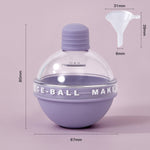 Stampo in silicone per cubetti di ghiaccio, sfera di ghiaccio, bulbo di whisky, 2 pezzi, con imbuto, With Funnel+Sky Blue, With Funnel+Lavender Purple, With Funnel+Cherry Blossom Pink, With Funnel+Banana Yellow