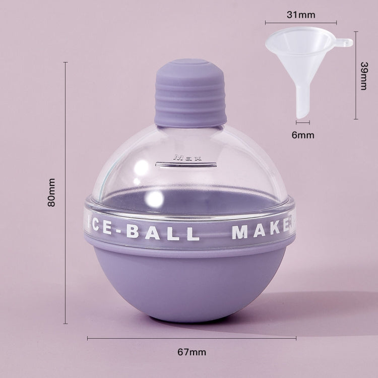 Stampo in silicone per cubetti di ghiaccio, sfera di ghiaccio, bulbo di whisky, 2 pezzi, con imbuto, With Funnel+Sky Blue, With Funnel+Lavender Purple, With Funnel+Cherry Blossom Pink, With Funnel+Banana Yellow