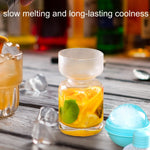 Stampo in silicone per cubetti di ghiaccio, sfera di ghiaccio, bulbo di whisky, 2 pezzi, con imbuto, With Funnel+Sky Blue, With Funnel+Lavender Purple, With Funnel+Cherry Blossom Pink, With Funnel+Banana Yellow