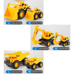 Set 3 giocattoli veicoli da scavo per bambini 4-6 anni