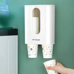 Dispenser automatico per portabicchieri di carta usa e getta a parete senza punzonatura per uso domestico
