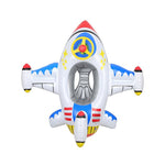 Anello da nuoto per montaggio su sedile gonfiabile a forma di aeroplano addensato per bambini, Airplane(Blue), Airplane(White)