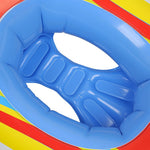Anello da nuoto per montaggio su sedile gonfiabile a forma di aeroplano addensato per bambini, Airplane(Blue), Airplane(White)