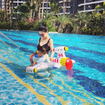 Anello da nuoto per montaggio su sedile gonfiabile a forma di aeroplano addensato per bambini, Airplane(Blue), Airplane(White)