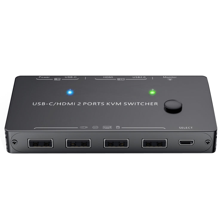 KCEVE-201TC Ingresso HDMI + tipo C 2 ingressi 1 uscita Switcher KVM HD 4K 60HZ, KCEVE-201TC