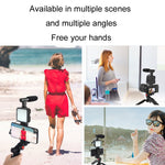 Microfono live con treppiede e luce LED 3 in 1
