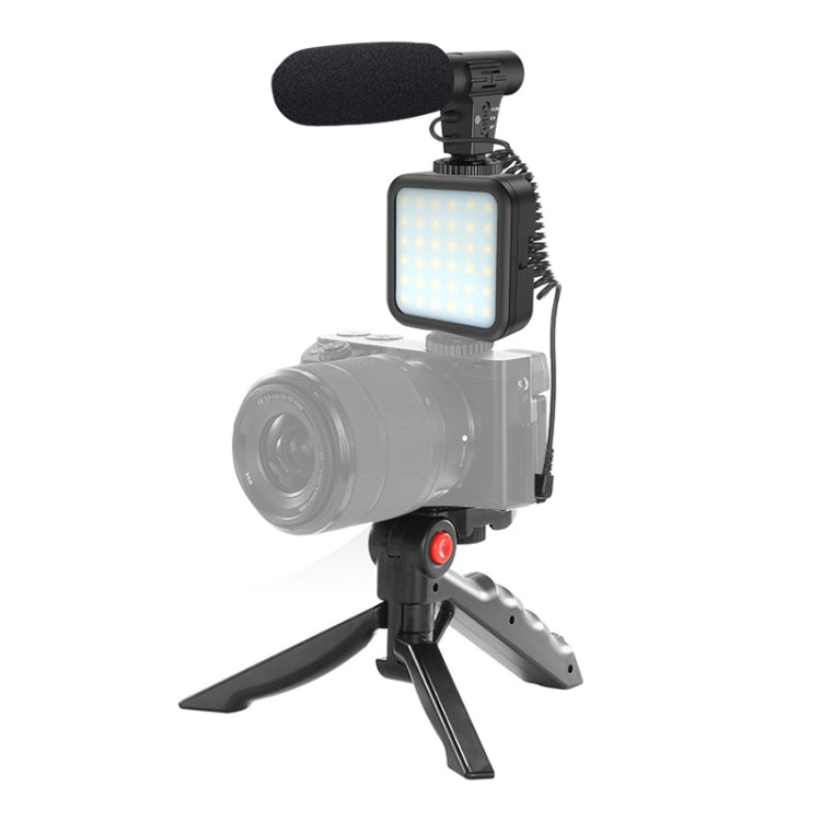 Microfono live con treppiede e luce LED 3 in 1
