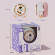 MD666-3 Cartoon Space Capsule Mini ventilatore portatile senza lama da appendere al collo, Hanging Neck Fan (Purple), Hanging Neck Fan (Pink), Hanging Neck Fan (Blue)