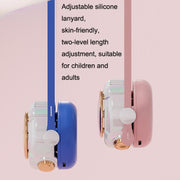 MD666-3 Cartoon Space Capsule Mini ventilatore portatile senza lama da appendere al collo, Hanging Neck Fan (Purple), Hanging Neck Fan (Pink), Hanging Neck Fan (Blue)