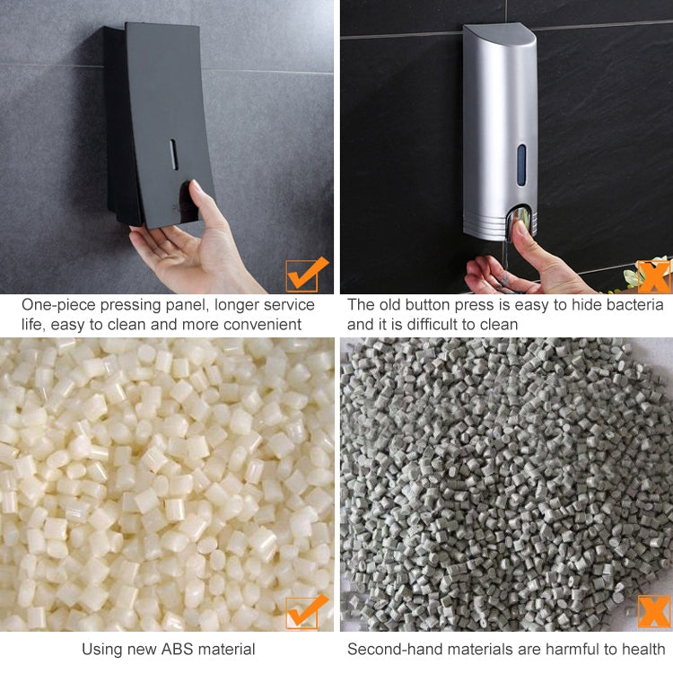 Dispenser di sapone a parete Home Hotel Shampoo disinfettante per le mani Bottiglia WC Doccia Gel Box, Toilet Shower Gel Box