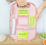 Tagliere pieghevole 9 in 1 Tagliere multifunzione in plastica per uso domestico Tagliere antimuffa da cucina Set di coltelli da taglio