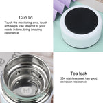 Tazza da lavoro creativa per boccetta sottovuoto in acciaio inossidabile 304 con display intelligente della temperatura per studenti e studentesse, High-quality, Large-screen