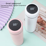 Tazza da lavoro creativa per boccetta sottovuoto in acciaio inossidabile 304 con display intelligente della temperatura per studenti e studentesse, High-quality, Large-screen