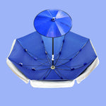 Ombrellone da esterno di grandi dimensioni a doppio strato e bancarelle di protezione solare in natura, 1.8m sapphire blue, 2.0m sapphire blue, 2.4m sapphire blue, 2.8m sapphire blue, 3.2m sapphire blue