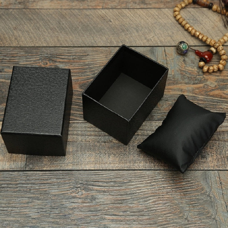 Confezione da 8 scatole per orologi con texture litchi, scatole regalo per gioielli, orecchini, collane, orologi, gioielli, Red, Black, Blue