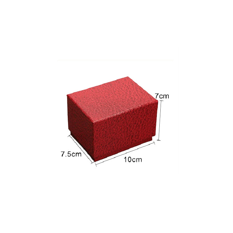 Confezione da 8 scatole per orologi con texture litchi, scatole regalo per gioielli, orecchini, collane, orologi, gioielli, Red, Black, Blue