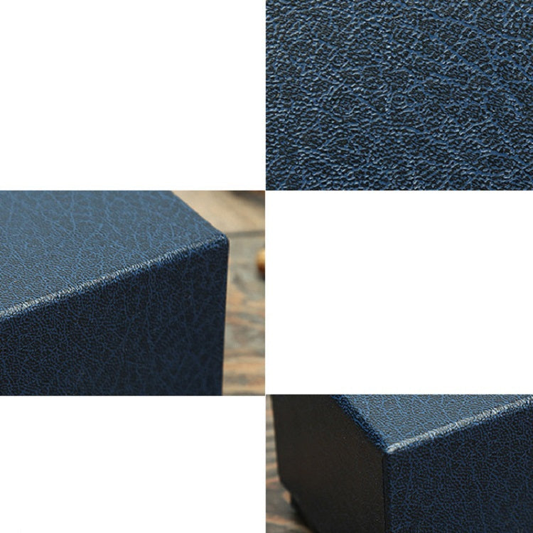 Confezione da 8 scatole per orologi con texture litchi, scatole regalo per gioielli, orecchini, collane, orologi, gioielli, Red, Black, Blue