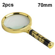 Lente d'ingrandimento portatile da 2 pezzi per libri di lettura per anziani, 60mm, 70mm, 80mm, 90mm, 100mm